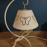 Bedside lamp room metal patinated paint butterfly