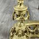 Pair of gilded bronze andirons, Louis XVI style, 20th century