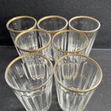 7 Baccarat Chicago service goblets size 6410 gold