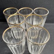 7 gobelets Baccarat service Chicago taille 6410 dorés