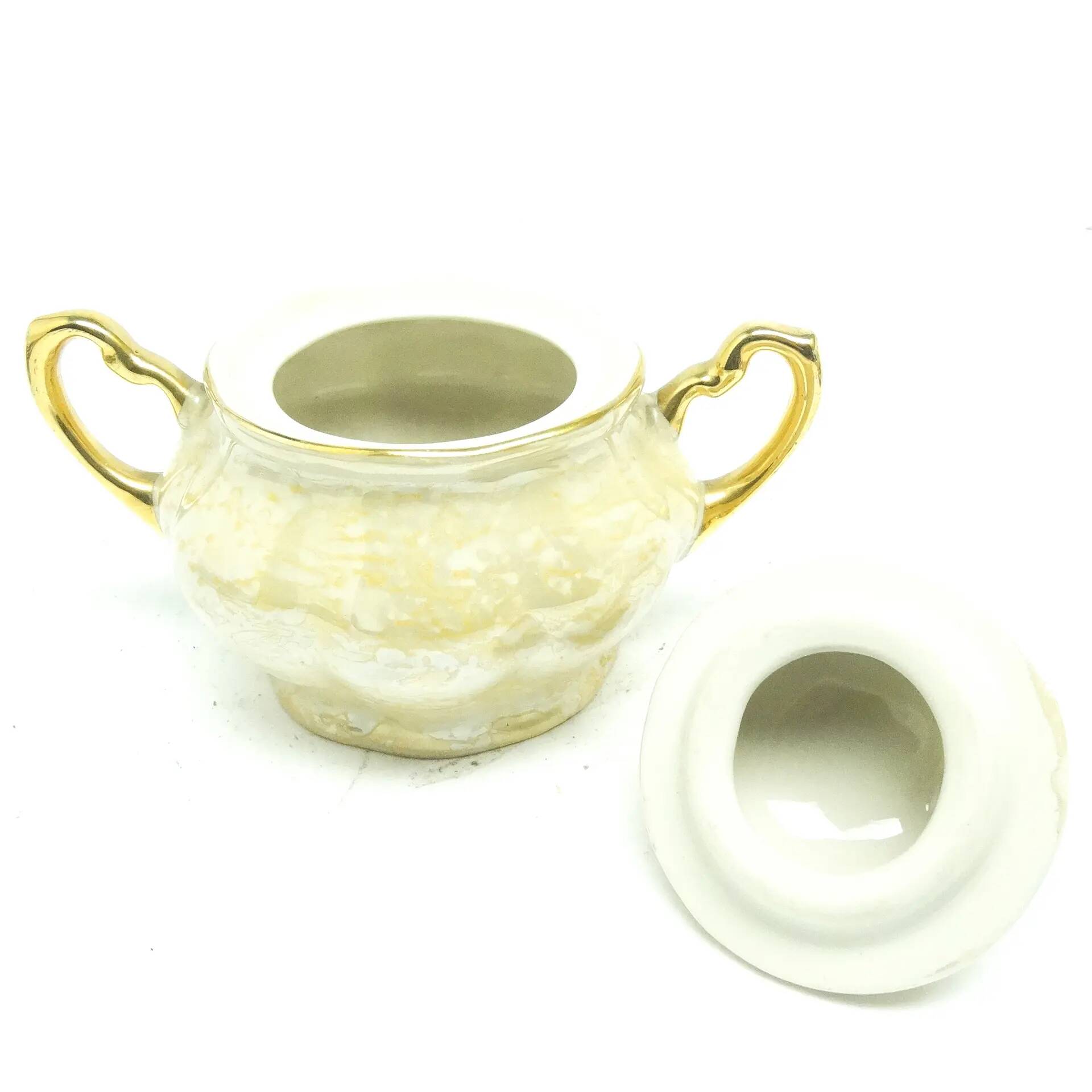 Rococo sugar bowl, porcelain, Chodzież, Poland, 1970s