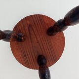 Vintage turned wood tripod stool