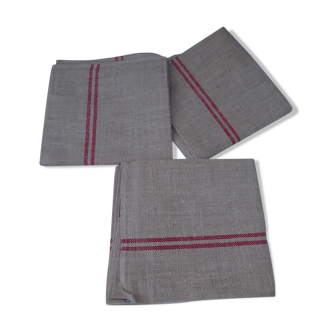 Set 3 burlap towels