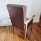 Paire de fauteuils moleskine marron