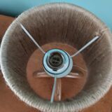 Vintage wood and rope lamp