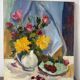 Oil on canvas "The Cherries" signed Paumier, 1994