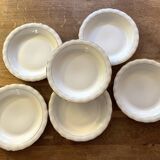 6 Limoges porcelain soup plates signed P. Dessagne in very good condition