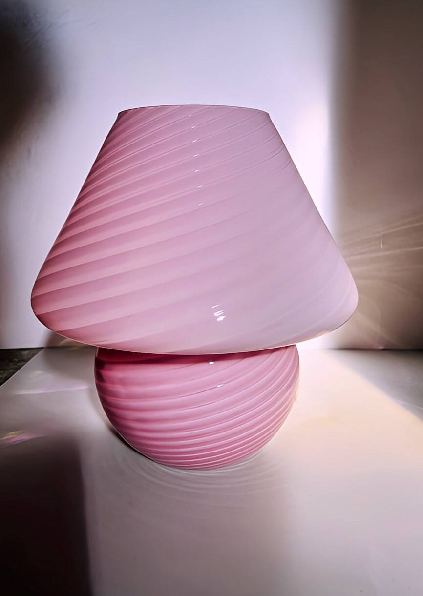 Mushroom lamp Murano pink, 1960