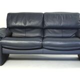 2-seater Leather Sofa Lugano by Erpo Int., Design 1985