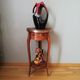 Pedestal table or harness in rosewood marquetry Louis XV style