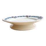 Assiette sur pied / Longchamp / terre de fer polychrome