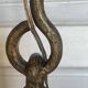 Brutalist floor lamp with chain links