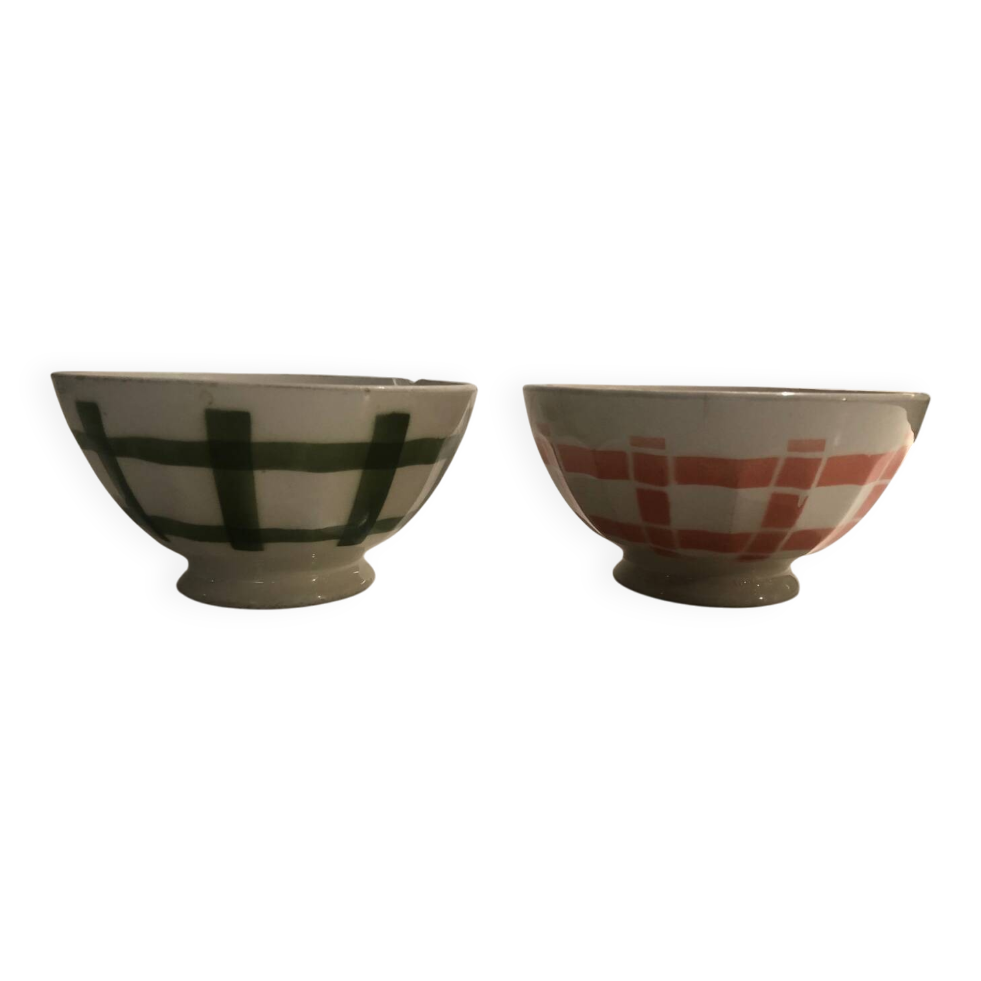 2 Antique Digoin Style Bowls
