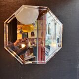 Miroir biseauté hexagonal vintage