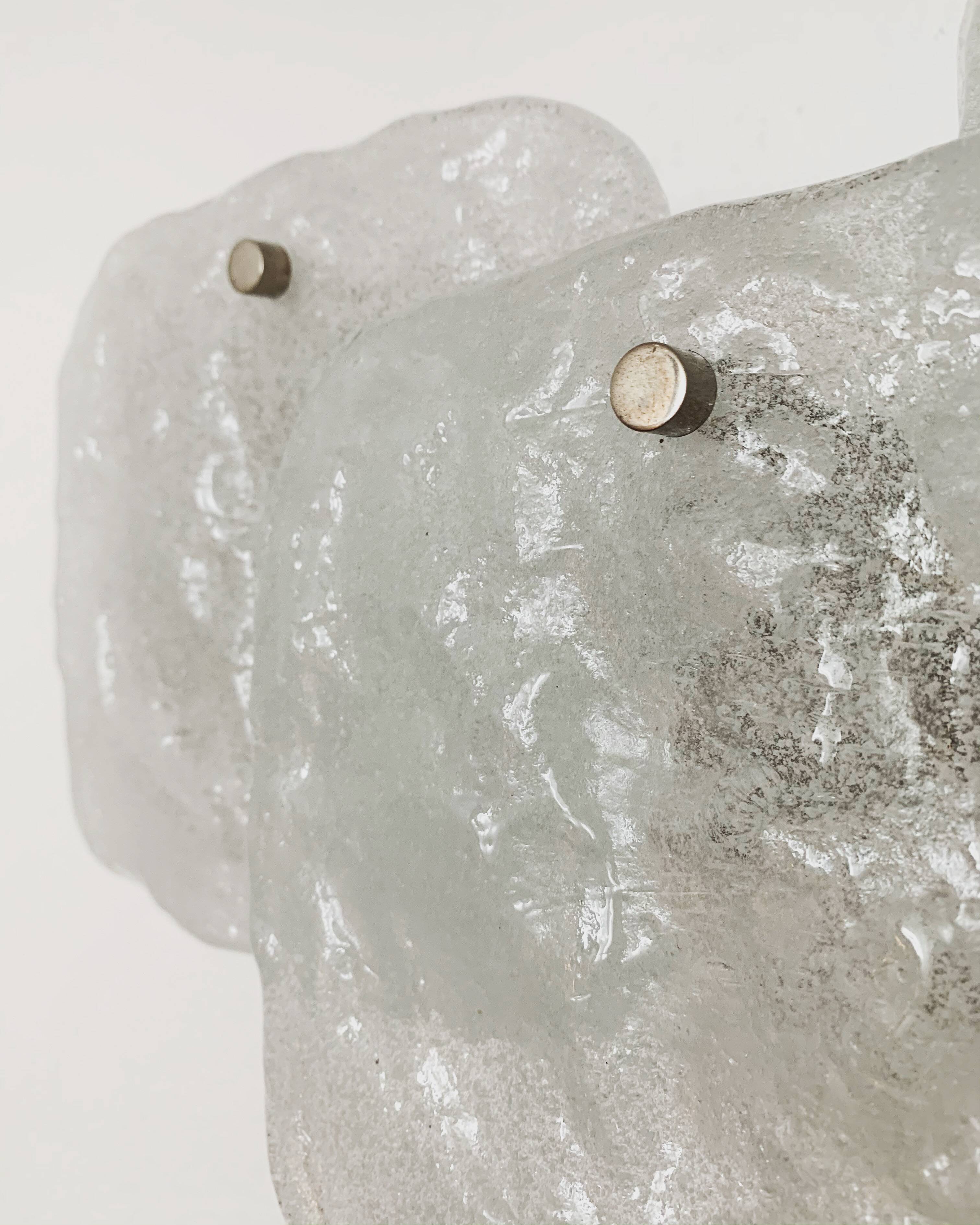 Ice Glass Wall Lamp by J.T. Kalmar
