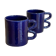 Mug cup ceramic handle graphic wave colorful design Majorelle Blue Klein