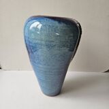 Brutalist ceramic glazed stoneware vase free form (attributed to a & n pinel)
