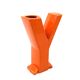 Space age orange Y solifleur vase, Marcel Radureau France 1970