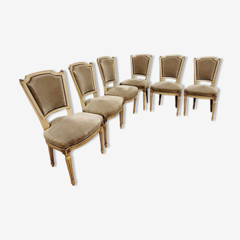 Lot de 6 chaises Louis XVI