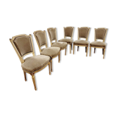 Lot de 6 chaises Louis XVI