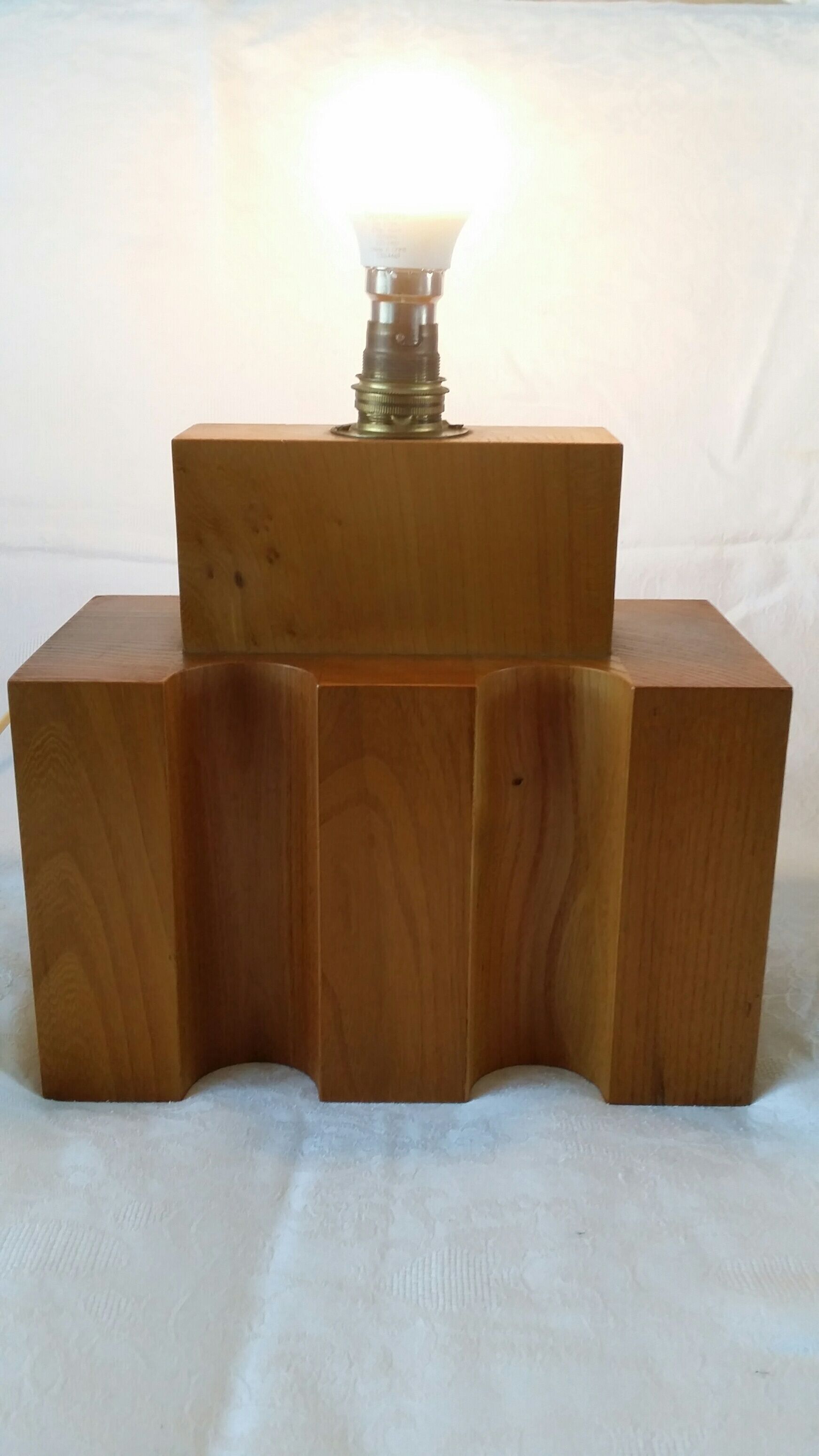 Regain lamp foot in elm, 70s