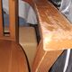 Adjustable office chair in light varnished wood from 1980. Chair sold individually.