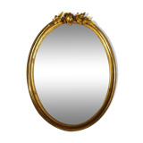 Oval gilded wood mirror 45 x 34