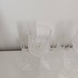 Set of 10 Cristal d'Arques whisky glasses
