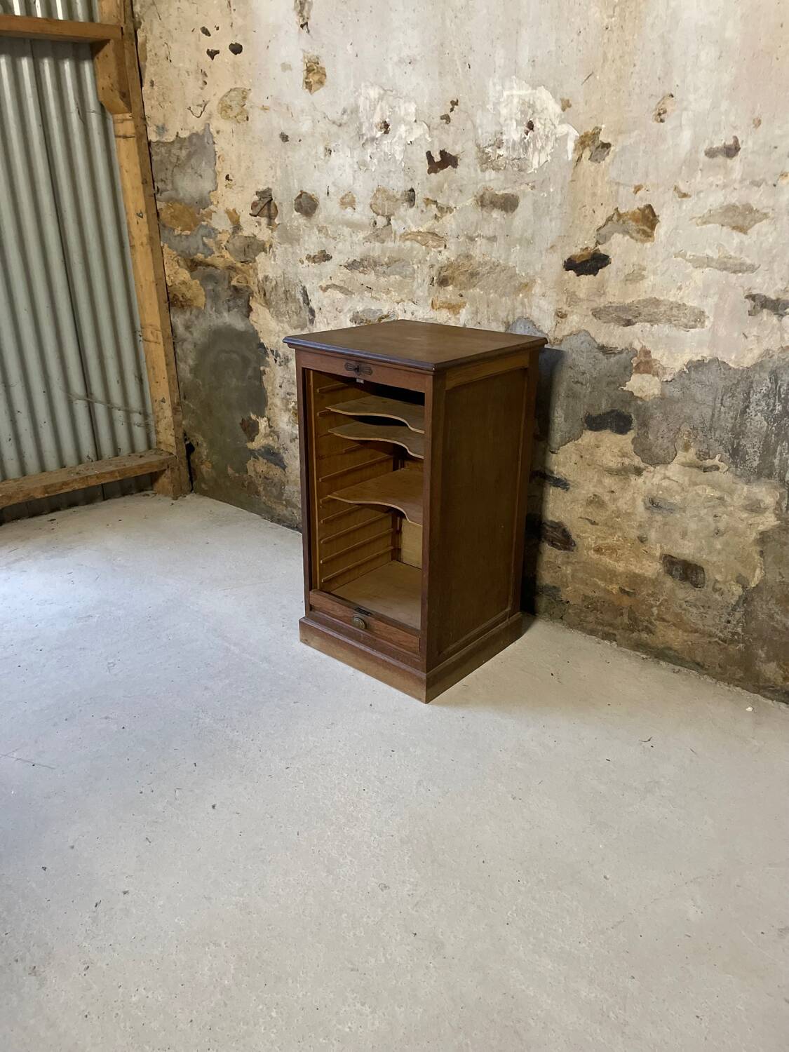 Vintage wooden curtain cabinet