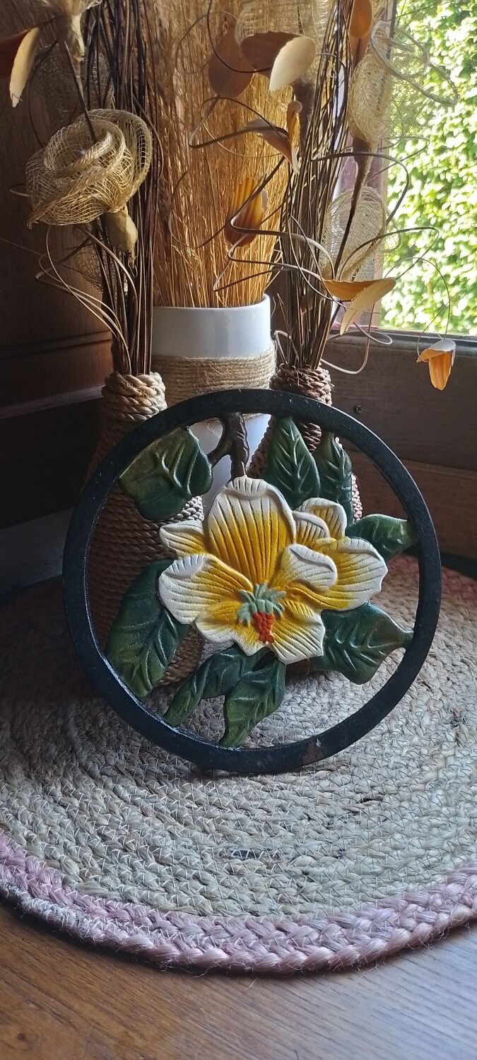 Vintage cast iron trivet