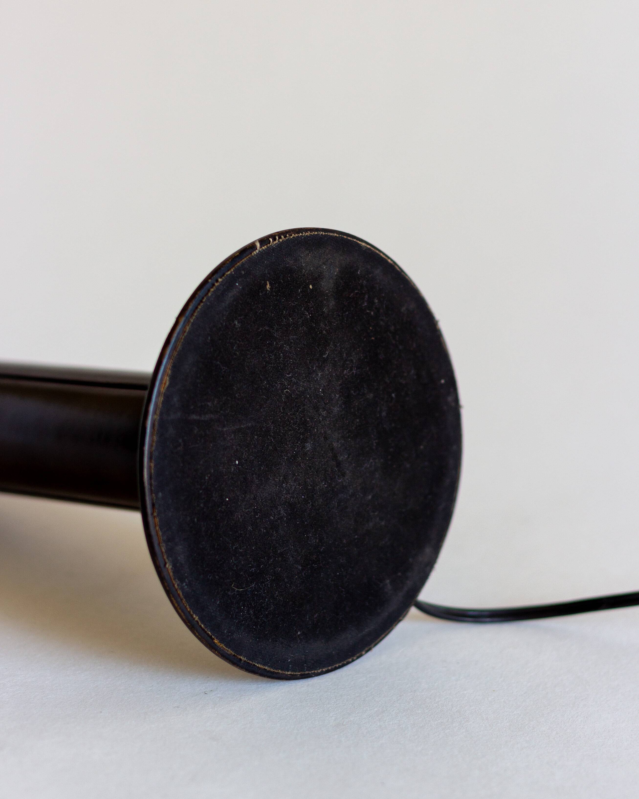 Leather lamp base, Le Tanneur (attr.), France, 1950s/1960s