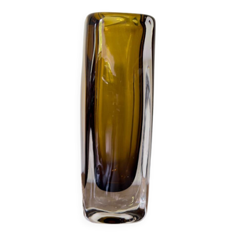 Vicke Lindstrand glass vase for Kosta, signed