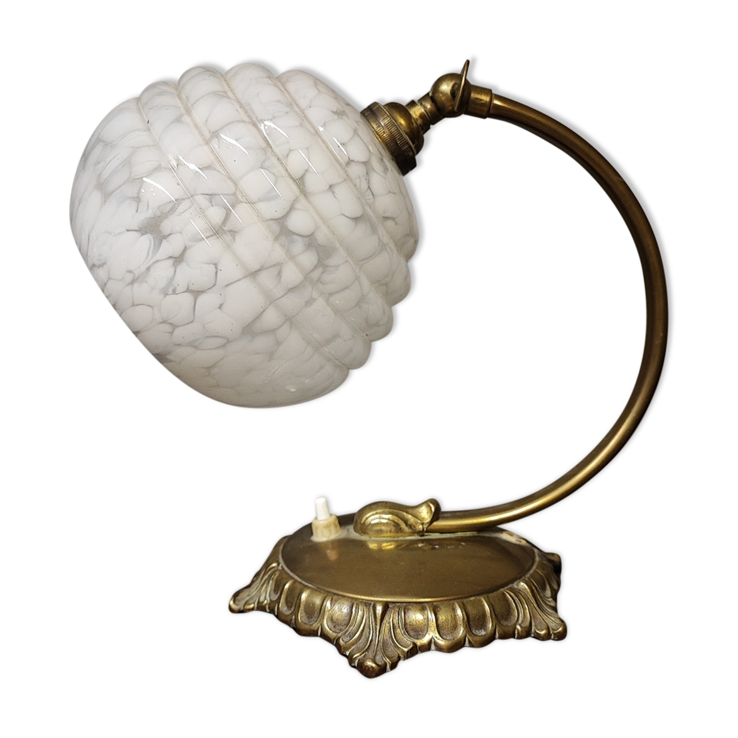 Desk lamp art deco glass Clichy