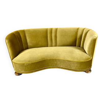 Danish vintage banan shaped sofa 1940s