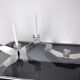 Pair of Peill & Putzler candlesticks, glass and metal, Germany, 1970
