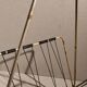 Vintage gold metal and black scoubidou magazine holders
