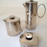 Christofle and lino Sabattini tea and coffee set in silver metal, model "mercury" stamp "coll.