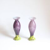 Art Nouveau glass vases by Franz Welz, Czech republic 1930s.