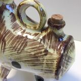 Small Jug Pitcher Pot Botijo Olive Oil Glazed Ceramic Spain