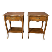 Louis XV style bedside table in cherry wood