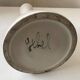 Lamp base with painted leaf decor, Georges Gehel, vintage 1950s
