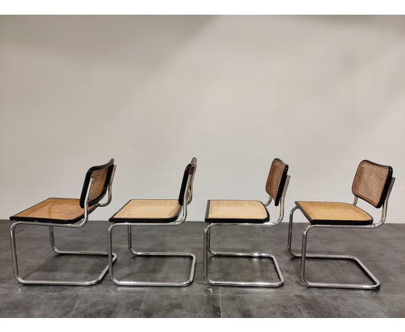 Lot de 4 chaises Cesca par Marcel Breuer années 1970