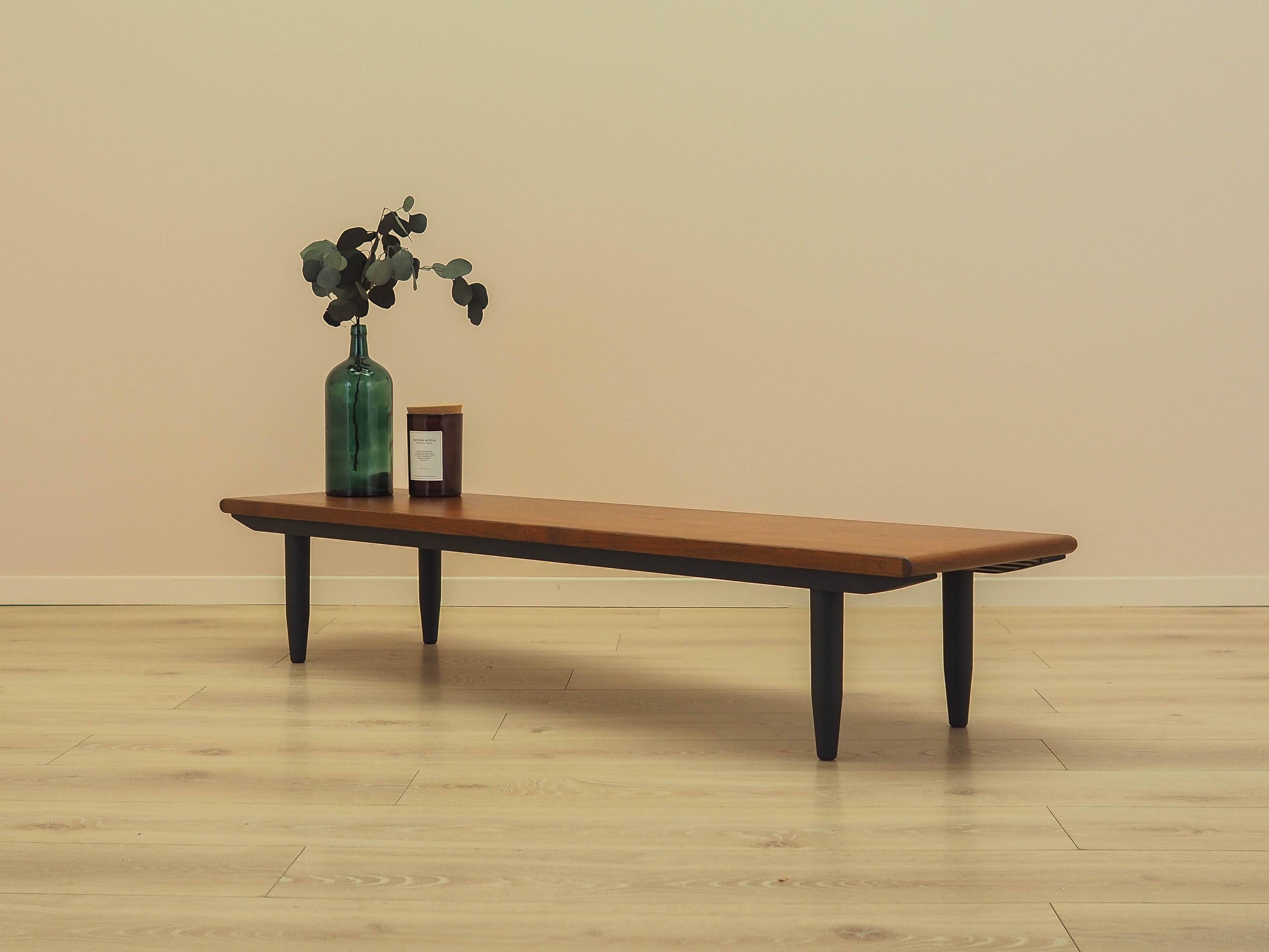 Teak sideboard, low Danish console, 1970s