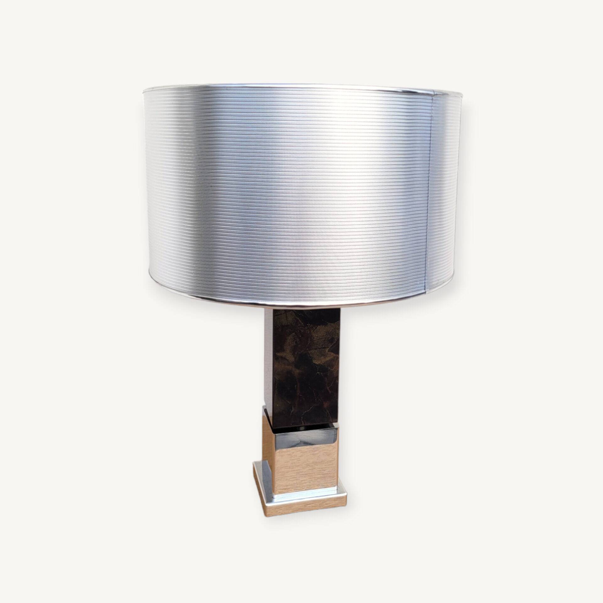 Vintage chrome table lamp from the 70s