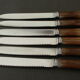 Lot de 6 couteaux vintage lame inox Thiers France