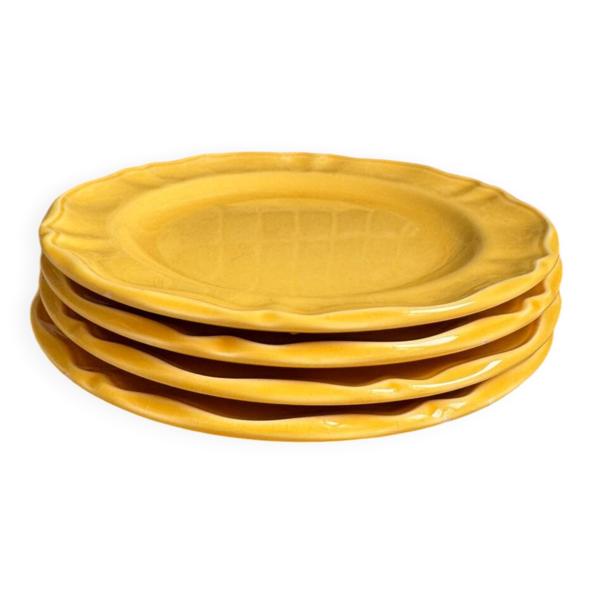 4 Varages earthenware dessert plates