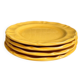 4 Varages earthenware dessert plates