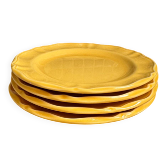 4 Varages earthenware dessert plates