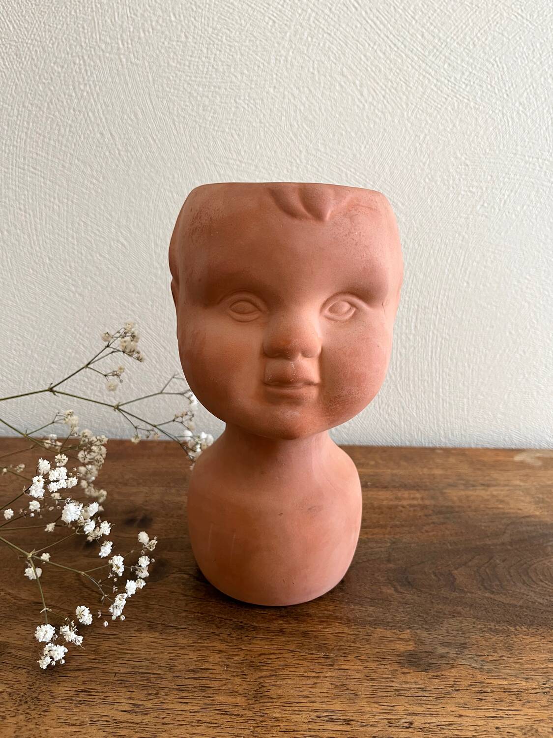 Child face head pot cover