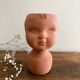Cache pot tête visage enfant